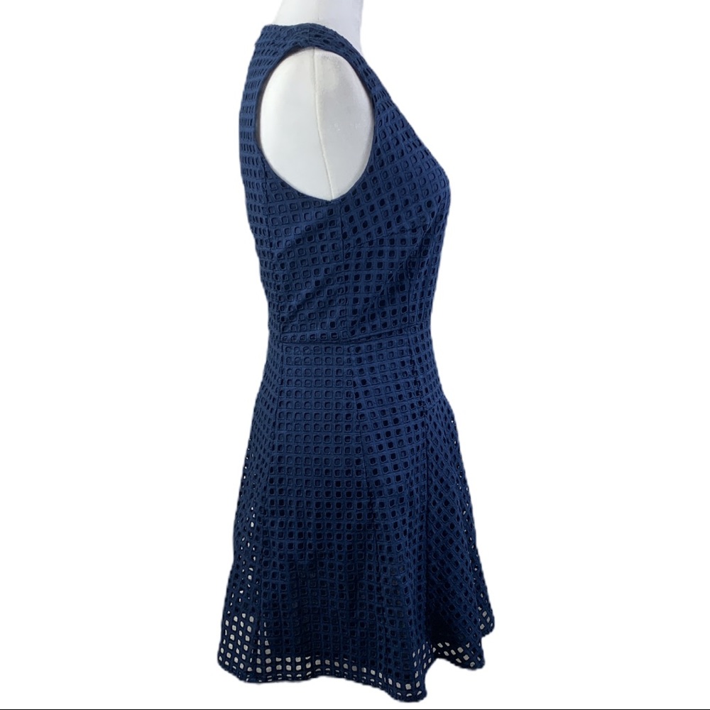 Madewell Navy Eyelet Sunshade A-Line Dress - Picture 4 of 12